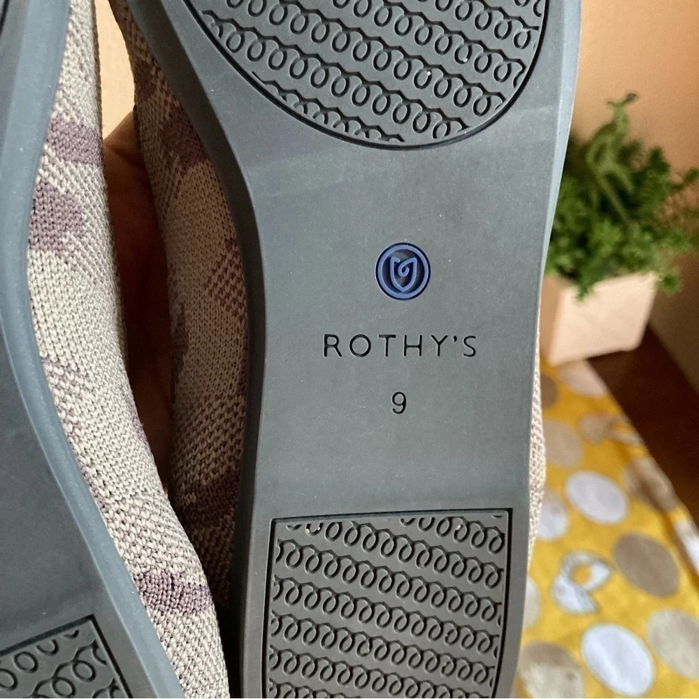 Rothy’s mink gray camo loafer flats size 9